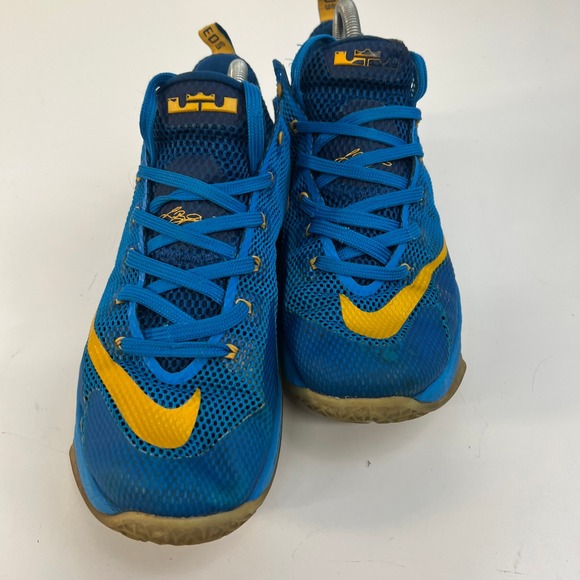 Nike Lebron XII 12 Low Entourage Men's 724557-484 Blue Gold Size 10.5 Basketball - Picture 3 of 16